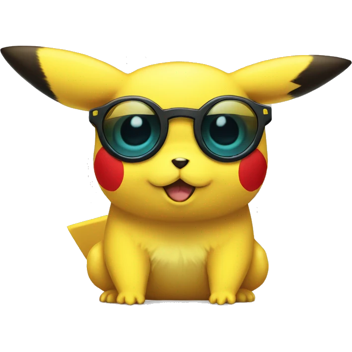 pikachu con gafas emoji