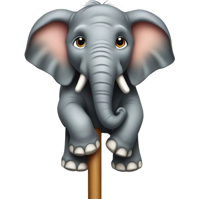 Elephant on polo stick  emoji