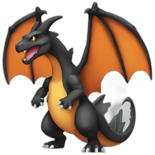 Black charizard emoji