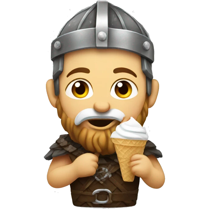 Viking eating ice cream emoji