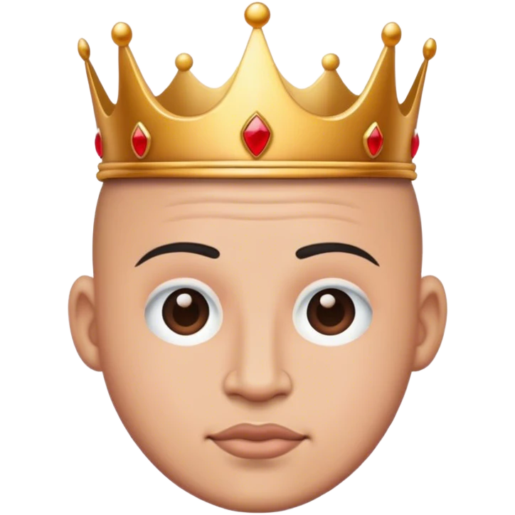 Bald light skin king  emoji