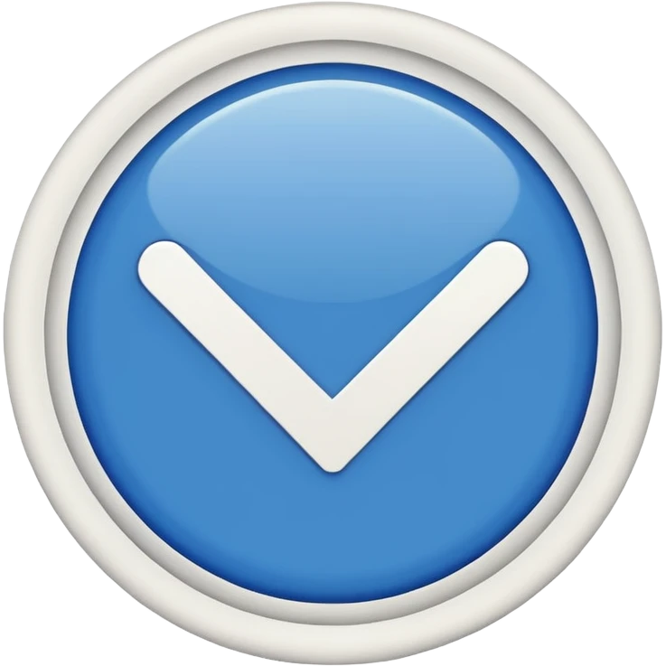 Emoji de verificación azul de tik tok pero que no salga la puntita de la verificación de la tilde que salga todo redondo  emoji