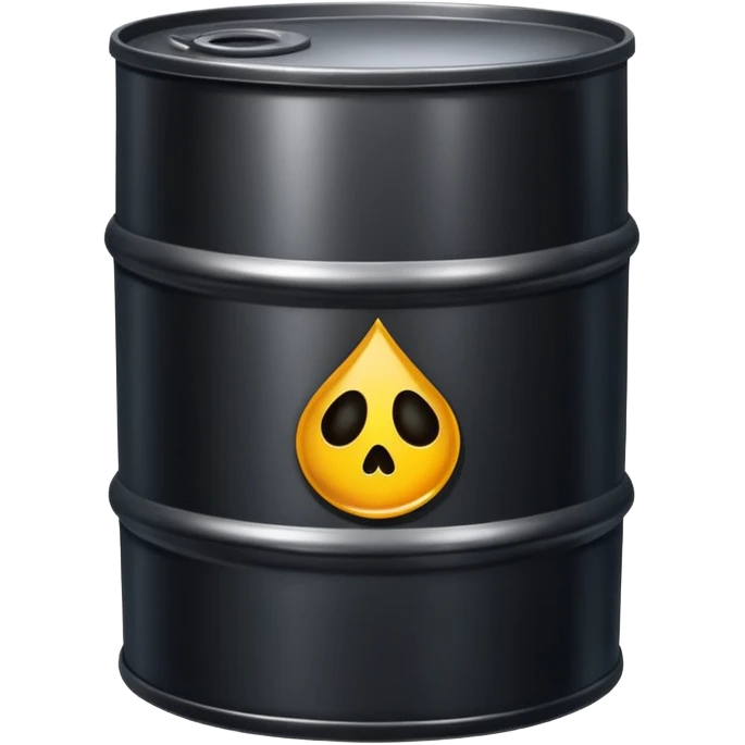 oil sludge in barrel  emoji