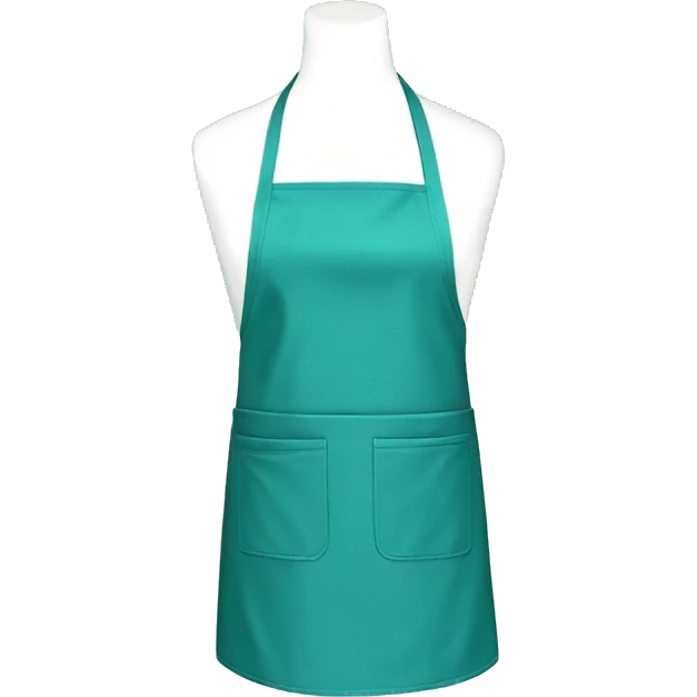 Realistic isolated teal kitchen apron  emoji