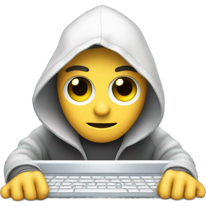 Hacker on computer emoji