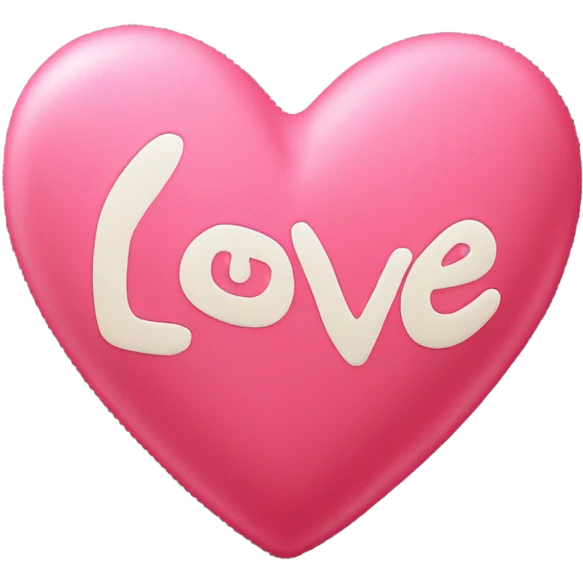 conversation heart that says love emoji