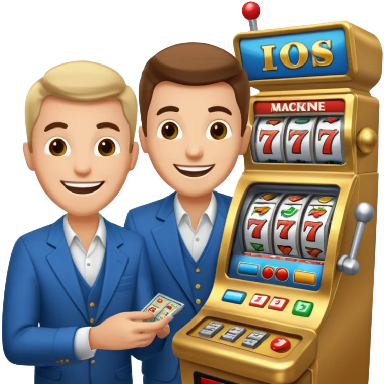 men doing slots emoji
