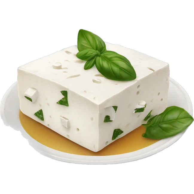 Greek feta on a plate emoji