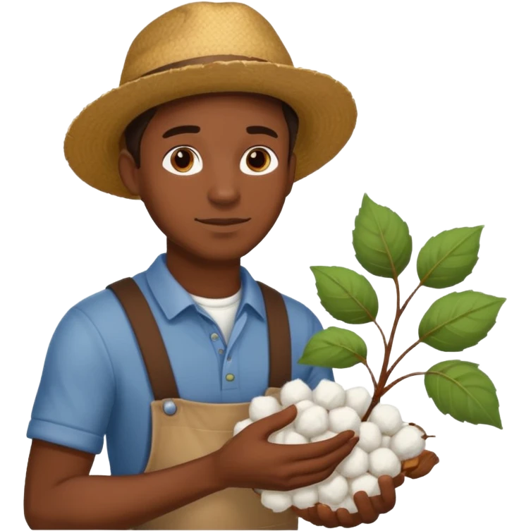 black man picking cotton  emoji