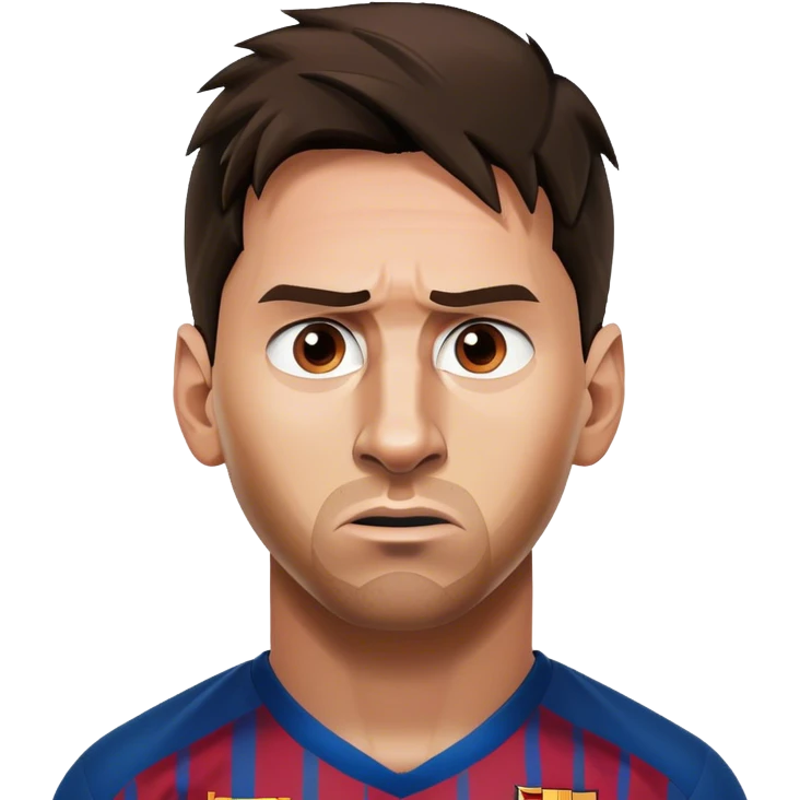Messi Looking Angry emoji