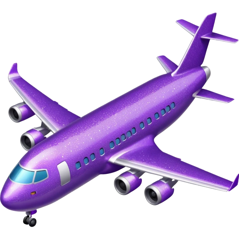 airplane purple glitter emoji