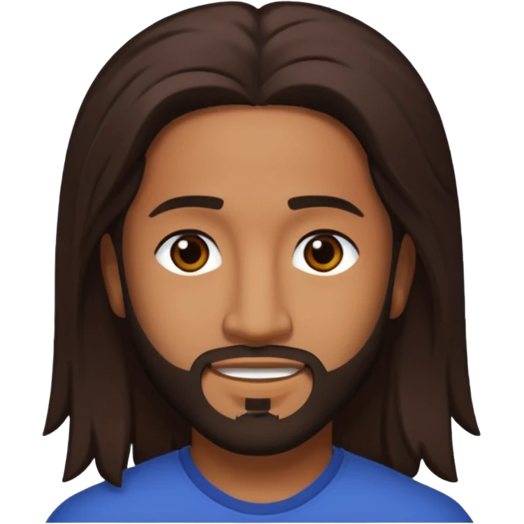 Omarion with long dark brown hair emoji