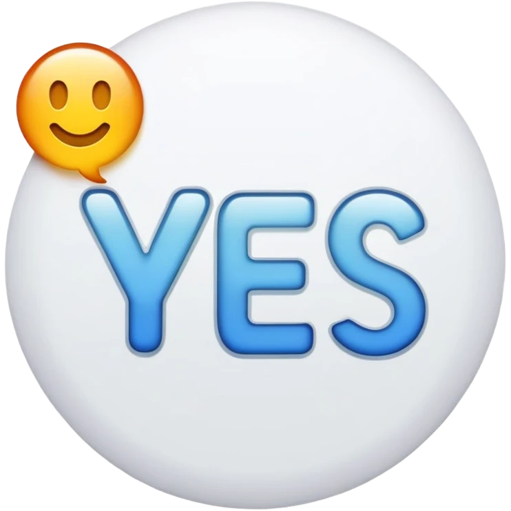 A yes message emoji