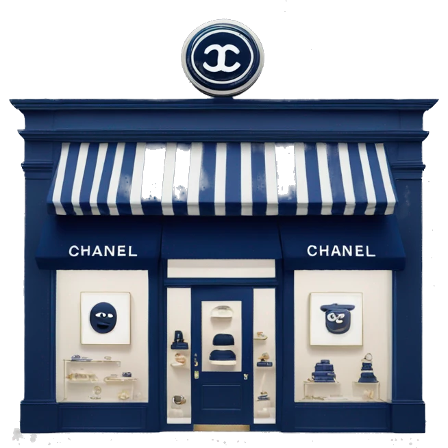 Navy blue Chanel store emoji