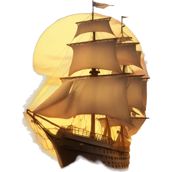 the sun is over the ship emoji