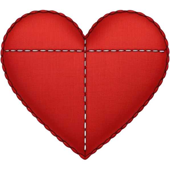 heart with a stitched patch emoji