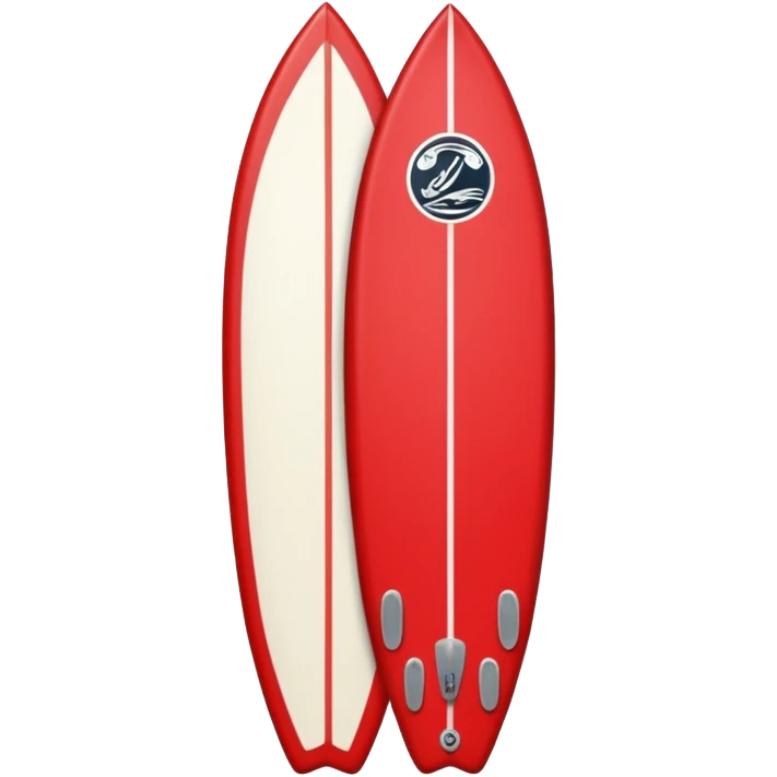 1 Red Surfboard with Stickers emoji