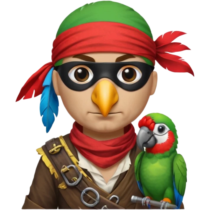 pirate and parrot emoji