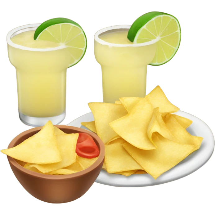 Girls night margaritas and chips and queso emoji