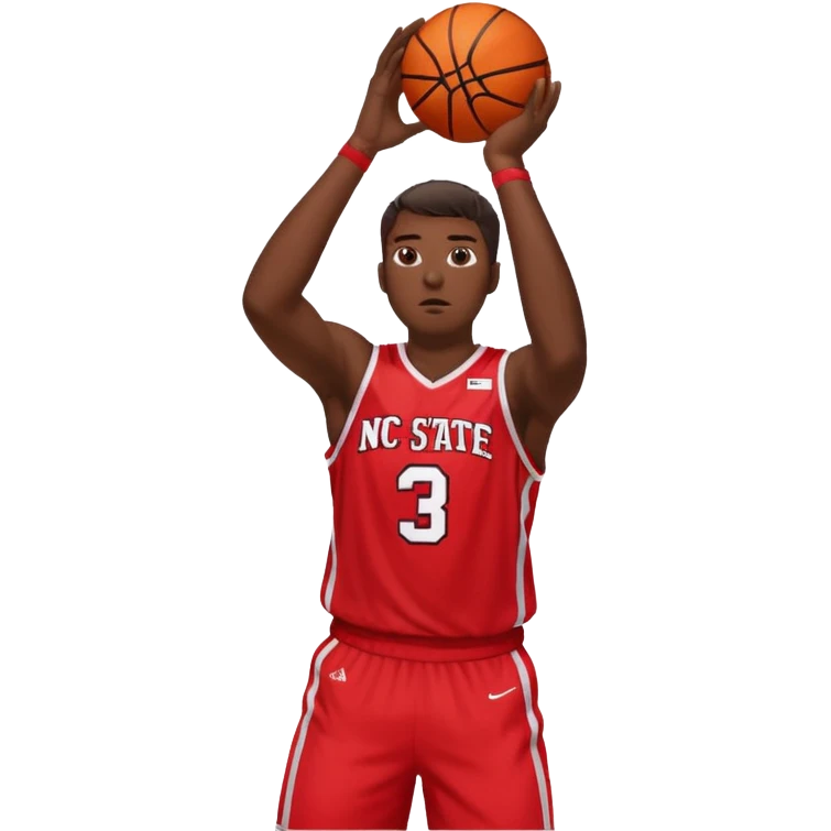 Nc state basketball player shooting a three emoji