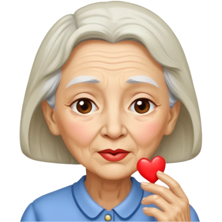 old woma a kiss emoji