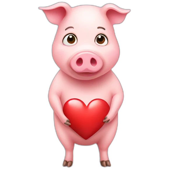 pig with a heart emoji