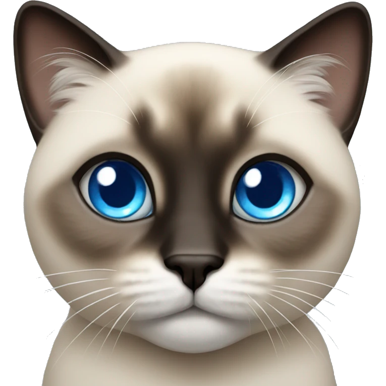 fluffy siamese blue eyes emoji