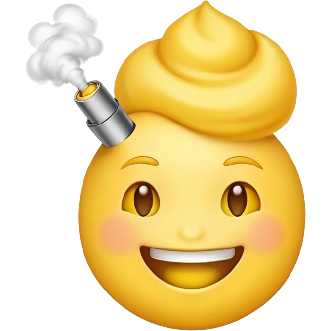 yellow emoji vaping  emoji