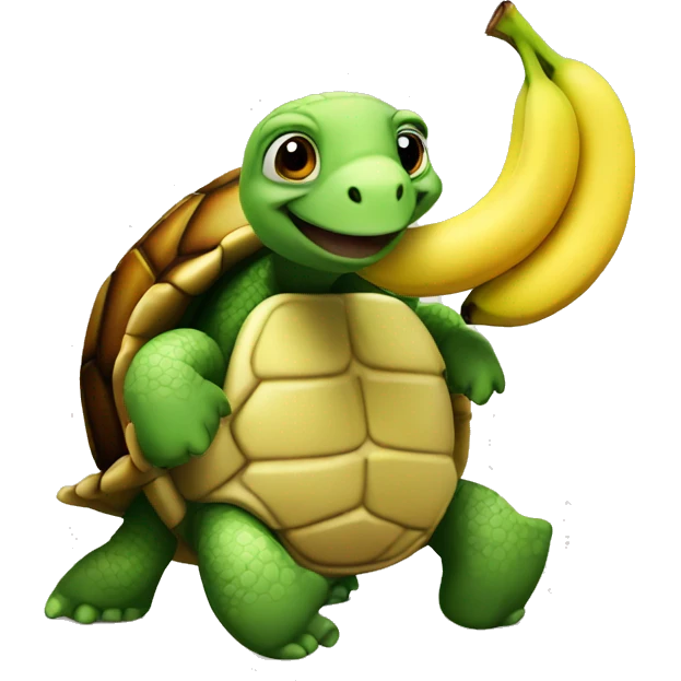 turtle with an banana emoji