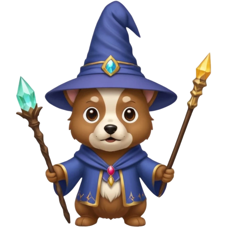 Dog wizard emoji