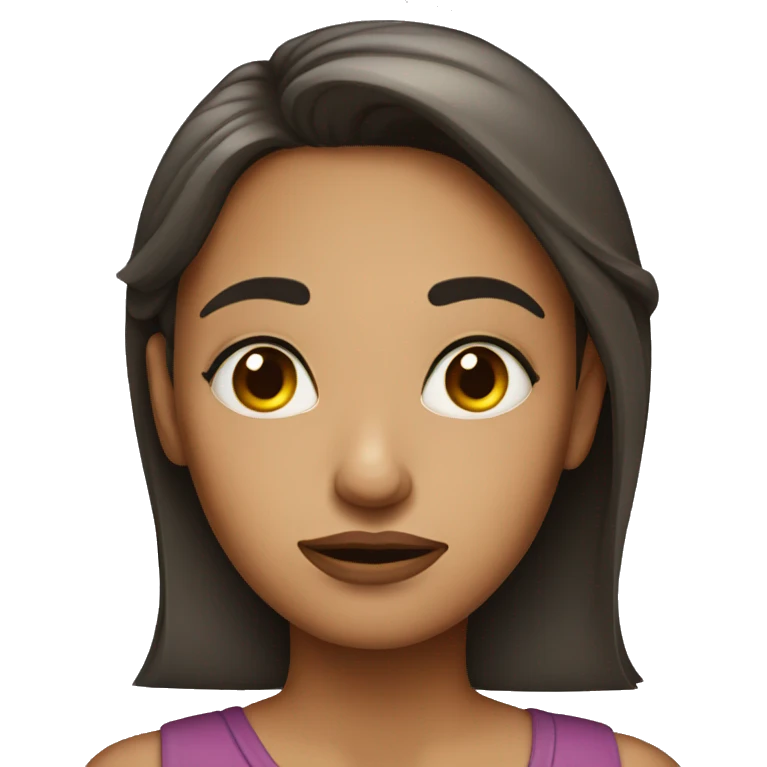 Woman giving side eye expression  emoji