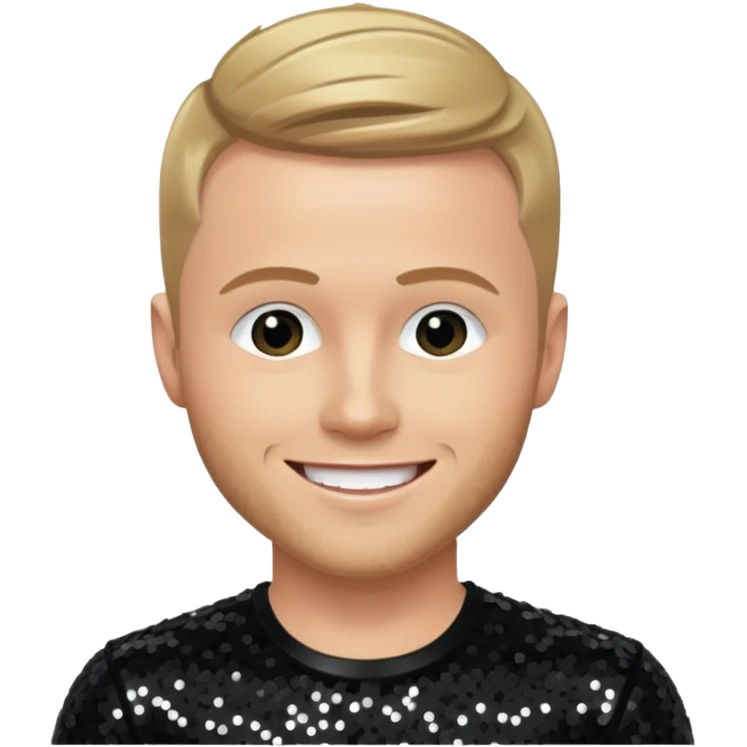 Nicky Byrne from Westlife with black sequin outfit emoji