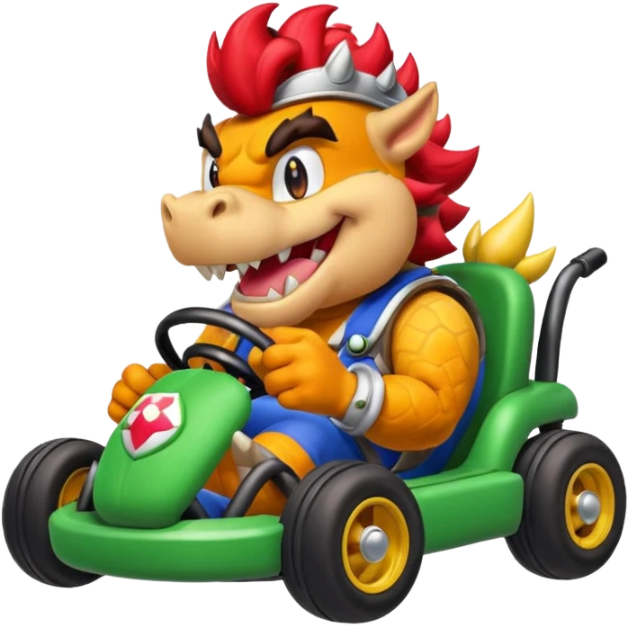 Bowser fait du kart emoji