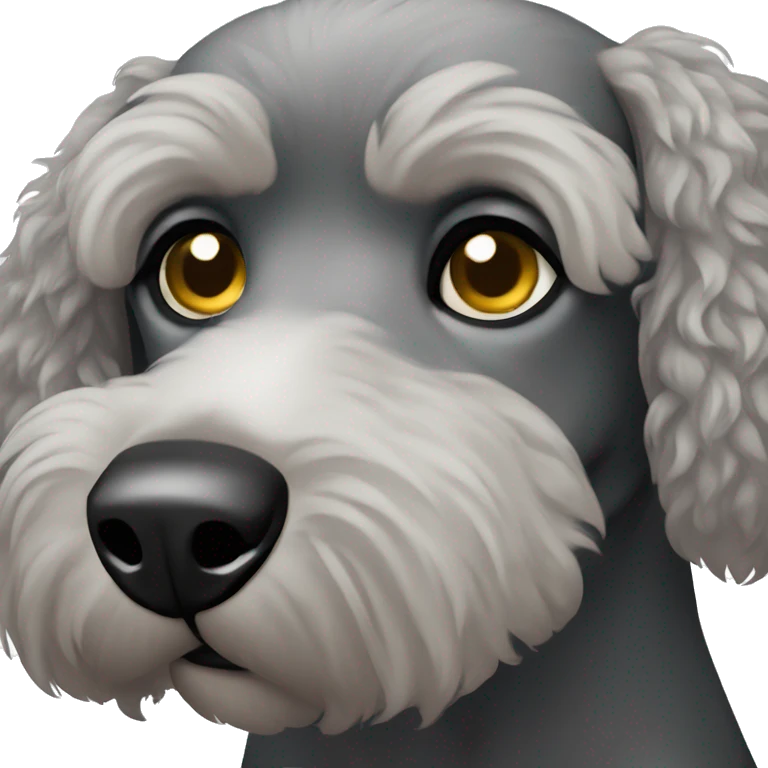 caniche gris oscuro emoji