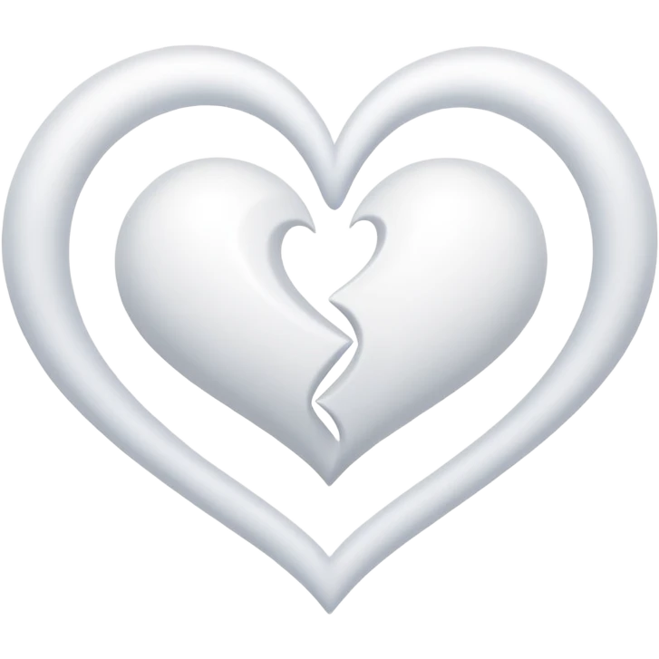Swirling white hearts  emoji
