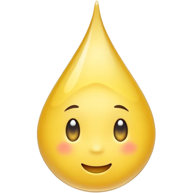 Yellow water drop emoji