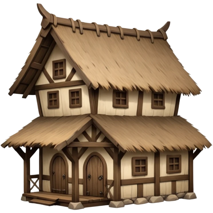 viking wooden building emoji