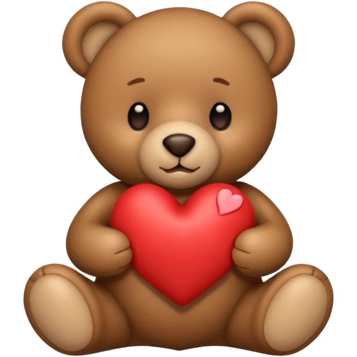 Teddy with heart emoji