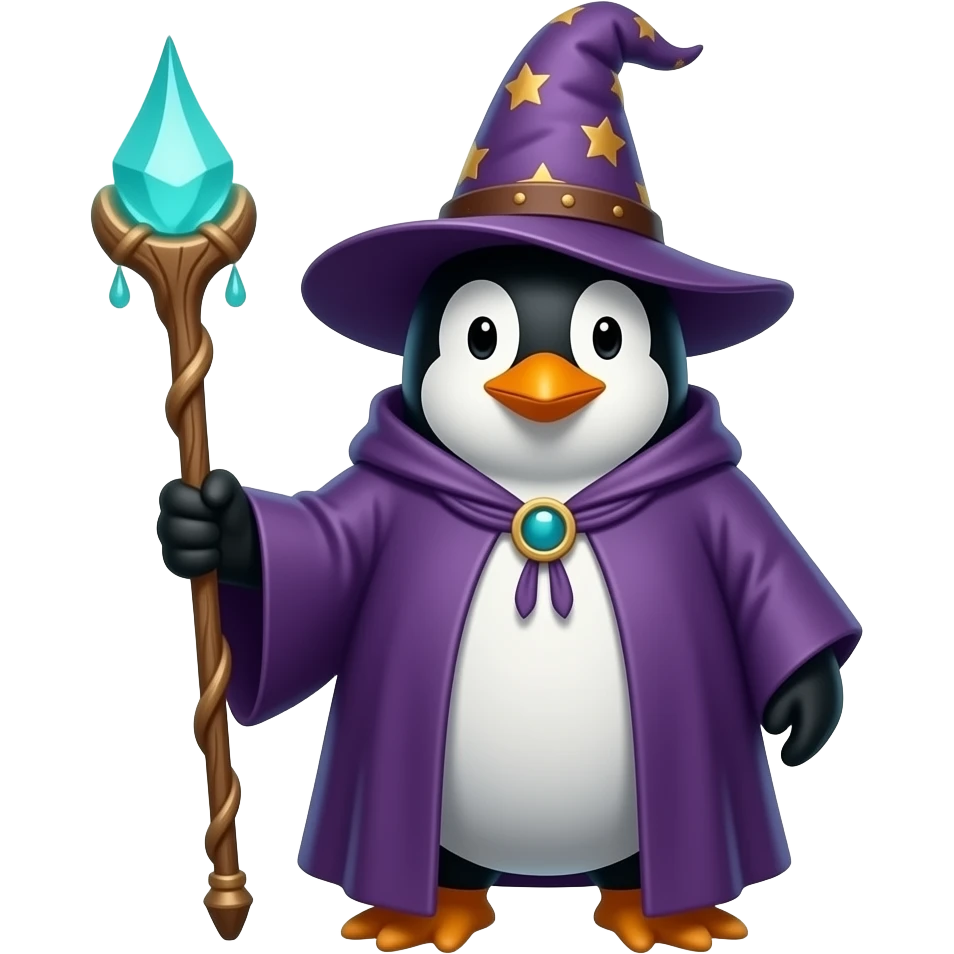 Penguin Wizard emoji