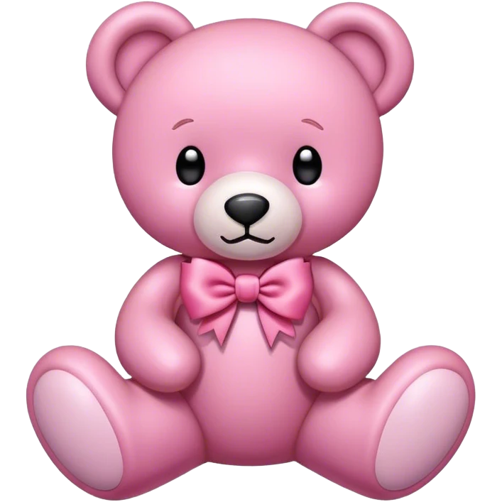 osito rosa con moño  emoji