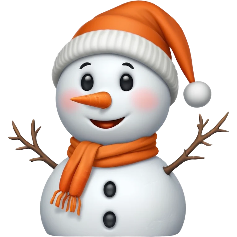 Surprised snowman: emoji