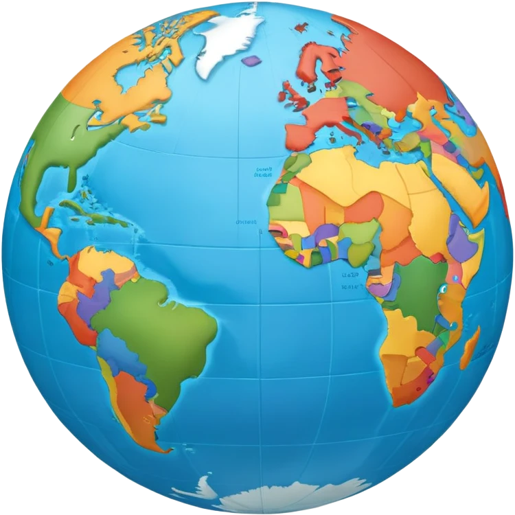 A world globe showing continents and oceans, focused on Americas emoji
