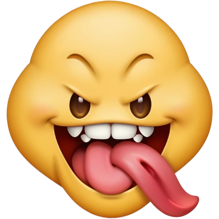 Freaky emoji with tongue out slobbering  emoji