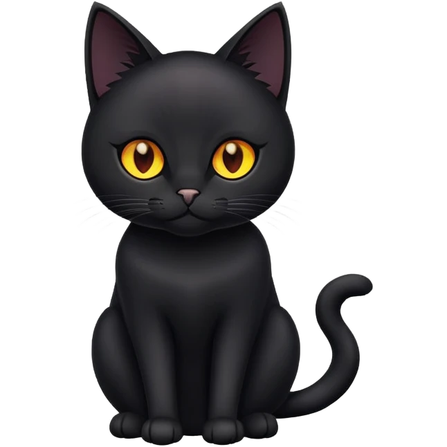 A black cat  emoji