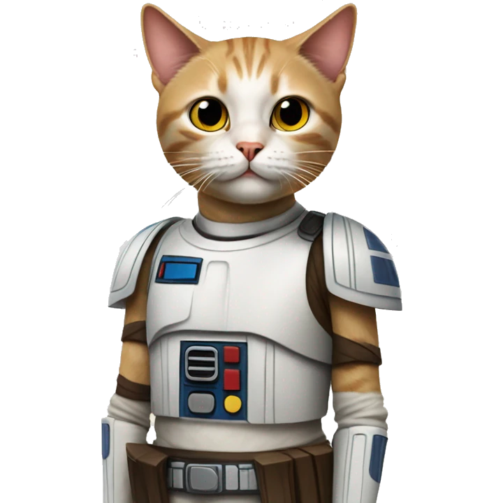 cat at a star wars birthday party emoji