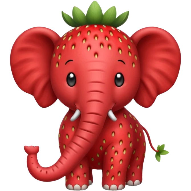 Make a  strawberry elephant emoji