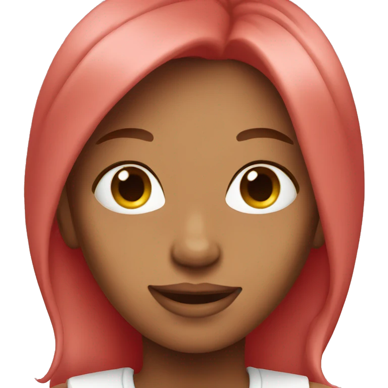 Pink red hair  emoji