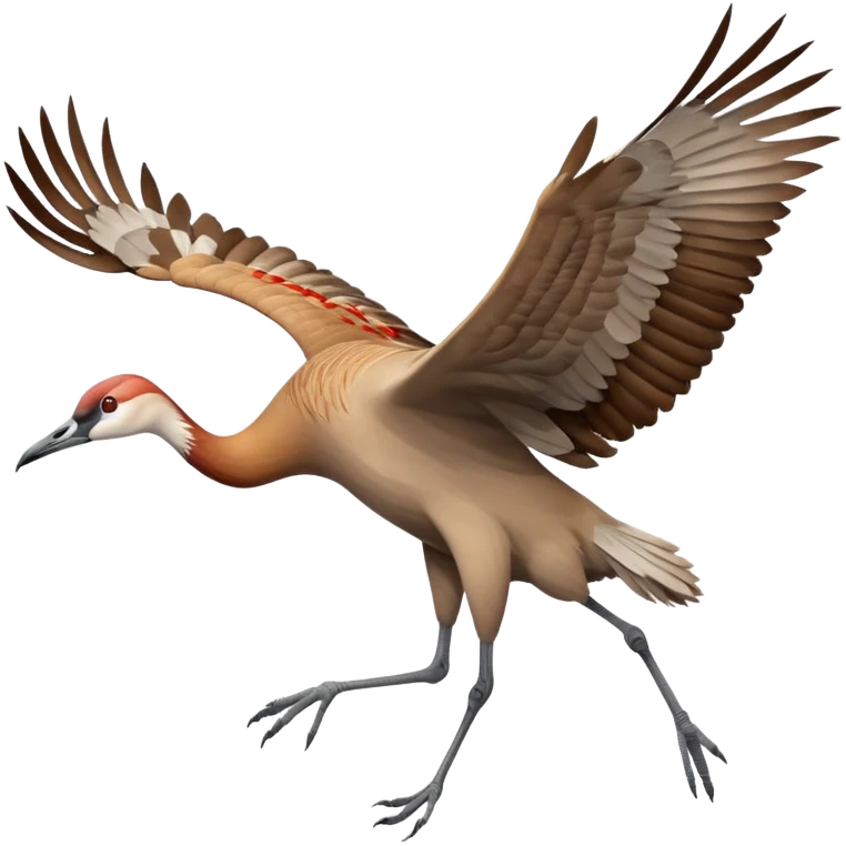 Sandhill crane bird flying emoji