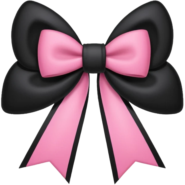 BLACKPINK-inspired gothic bow , no hearts, black and pink, cute, remove background emoji