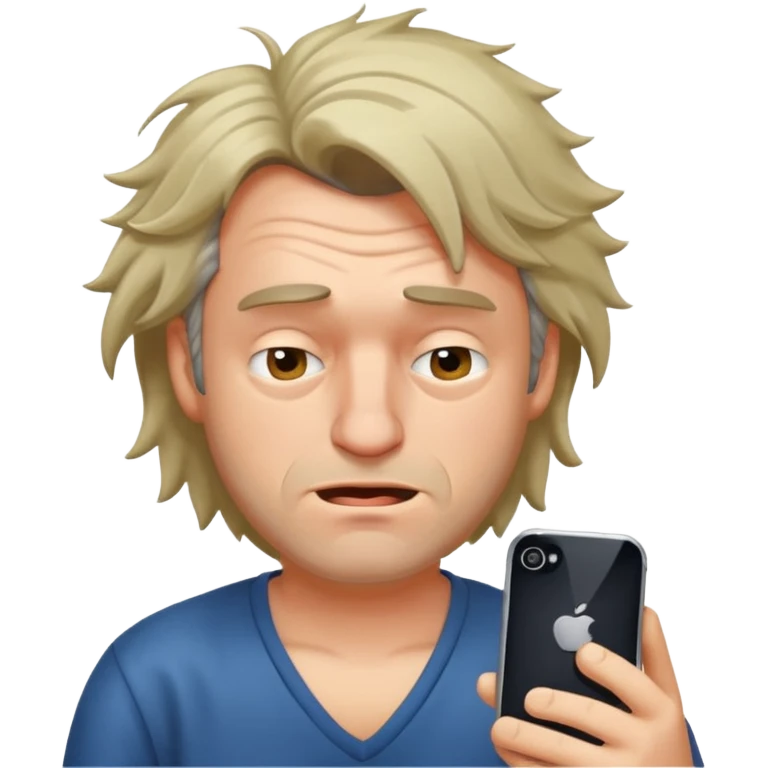 Drunk man who doesn’t know how to work iphone emoji